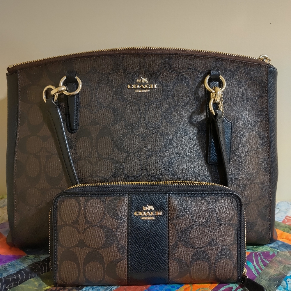 Coach Purse & Wallet Brown